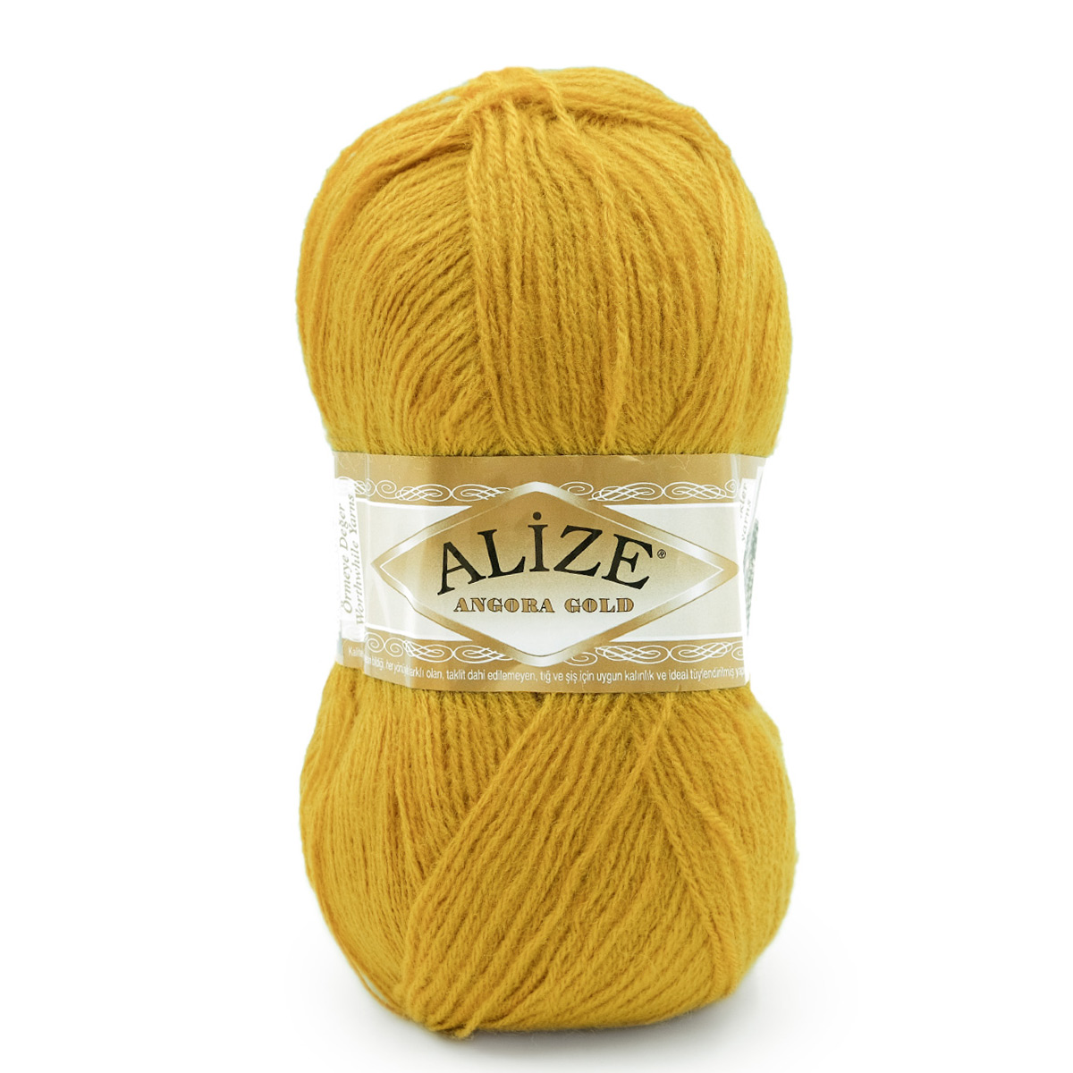 Пряжа Alize мягкая теплая для шарфов кардиганов Angora Gold 100 гр 550 м 5 мотков 02 шафран - фото 6
