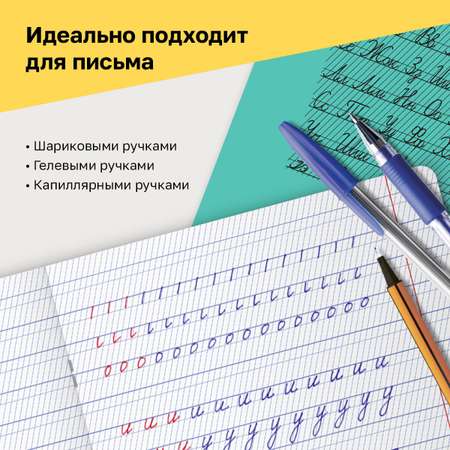 Набор тетрадей BG 12 л частая косая линия Отличная зеленая 70г/м2 10 шт