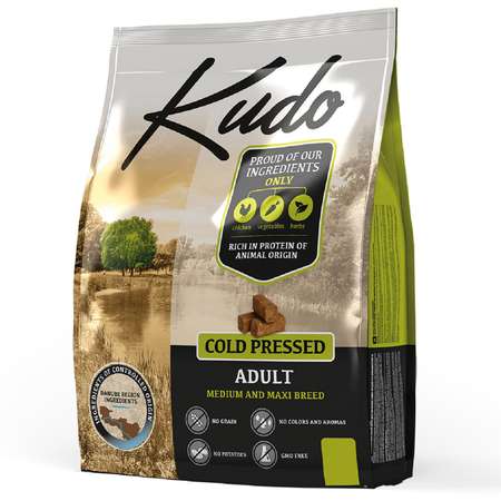 Корм для собак Kudo средних и крупных пород цыпленок 2.5 кг