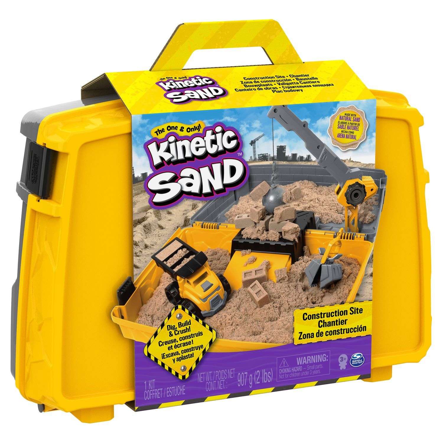 Набор для лепки Kinetic Sand Стройплощадка 6055877 - фото 4