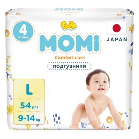 Подгузники Momi Comfort Care L 9-13кг 54шт