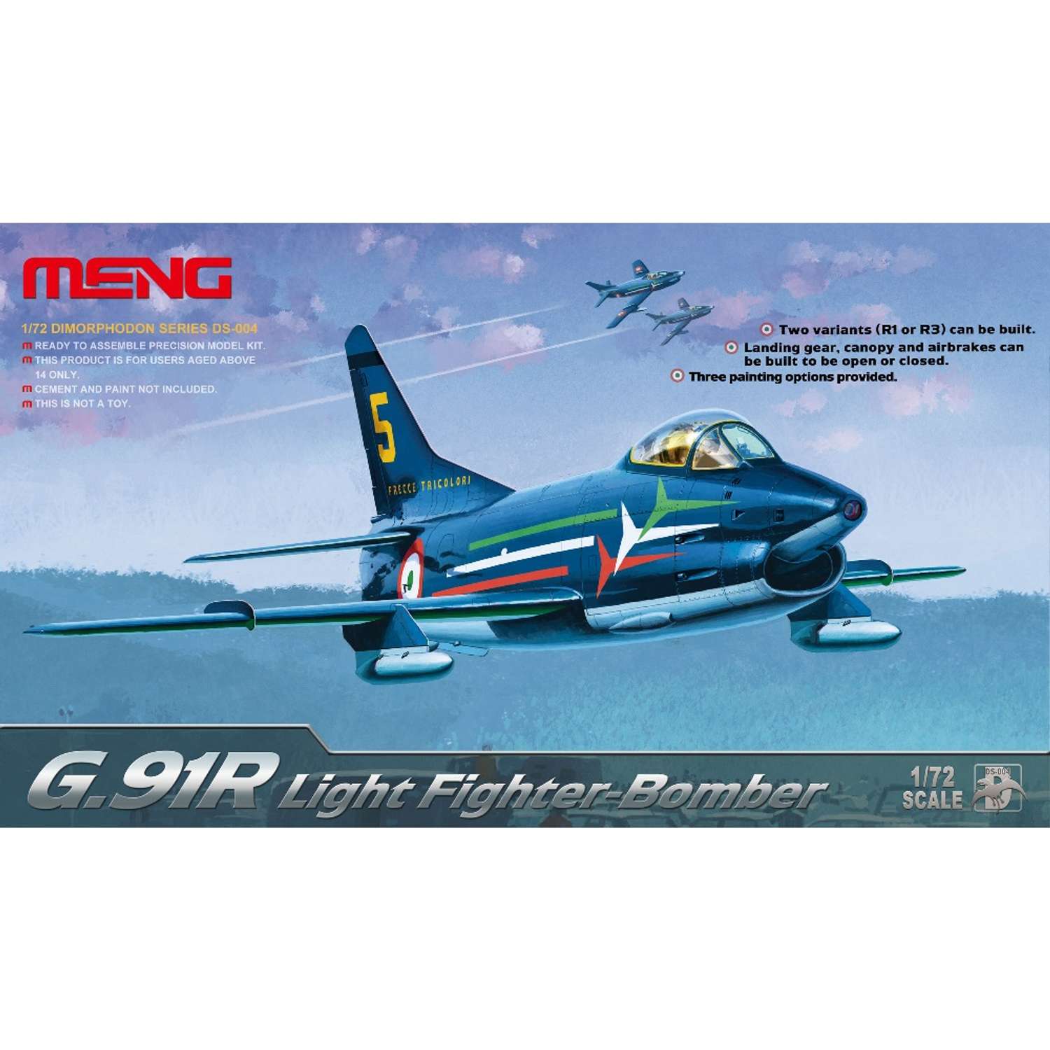 Сборная модель MENG DS-004 самолёт G.91R Light Fighter-Bomber 1/72 18467133582 - фото 1