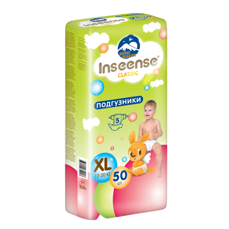 Подгузники INSEENSE на липучках XL 12-20 кг 50 шт