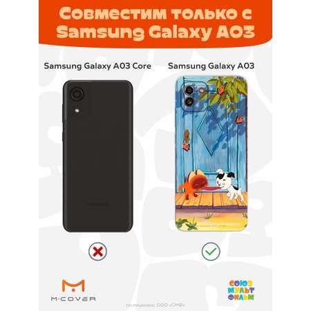 Силиконовый чехол Mcover для смартфона Samsung Galaxy A03 Союзмультфильм Середина сосиски