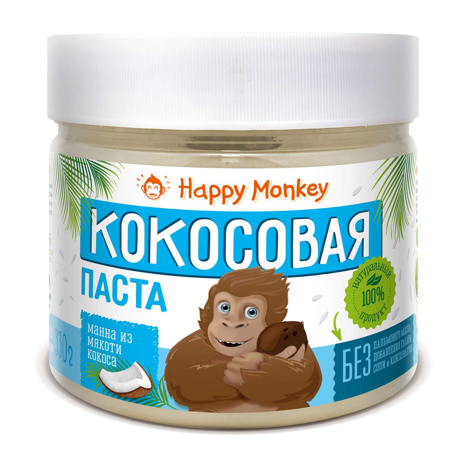 Паста Happy Monkey кокосовая 330г - фото 1
