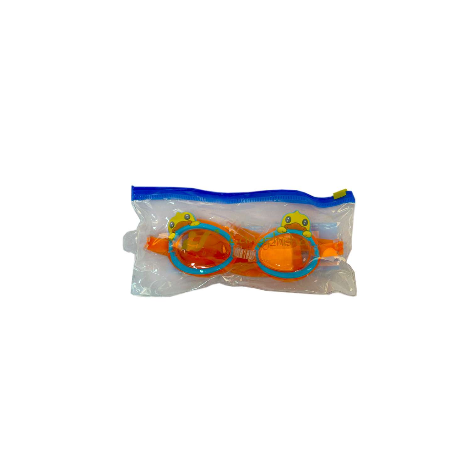 Детские очки для плавания SHARKTOYS Утенок оранжевые - фото 2