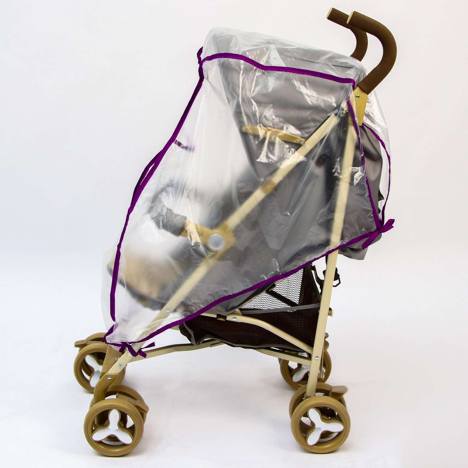 Универсальный дождевик Крошка Я для детской коляски с окном 4958703 - фото 3