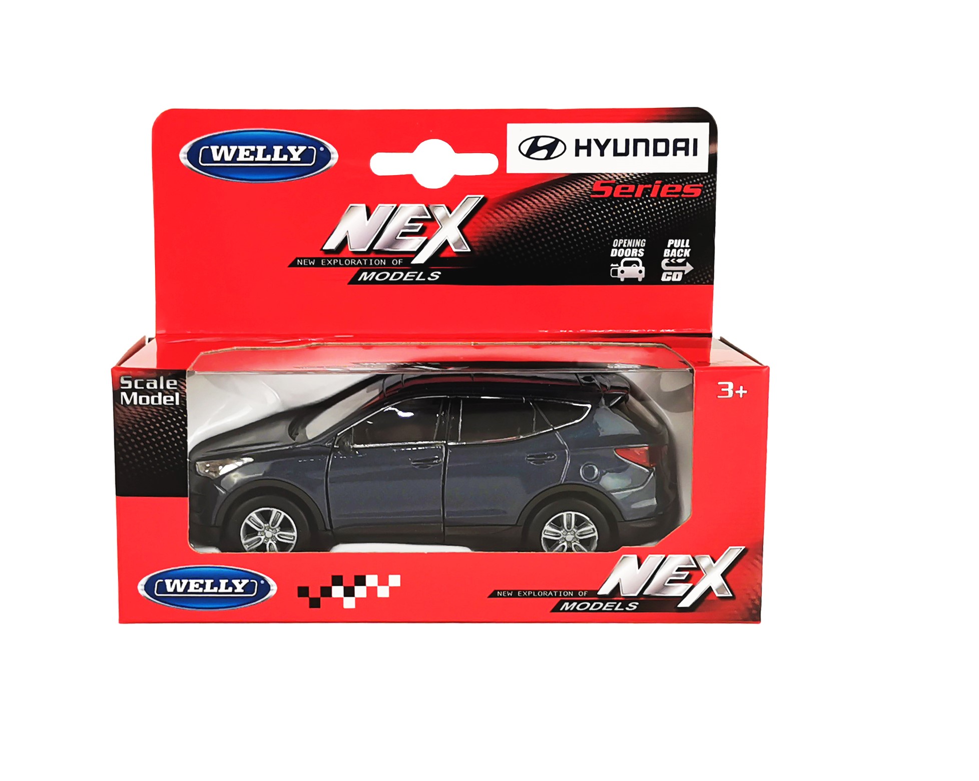 Машинка WELLY 1:38 Hyundai Santa Fe цвет в ассортименте купить по цене 999  ₽ в интернет-магазине Детский мир