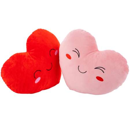 Игрушка мягконабивная Tallula Сердце с улыбкой 30x35 см розовое