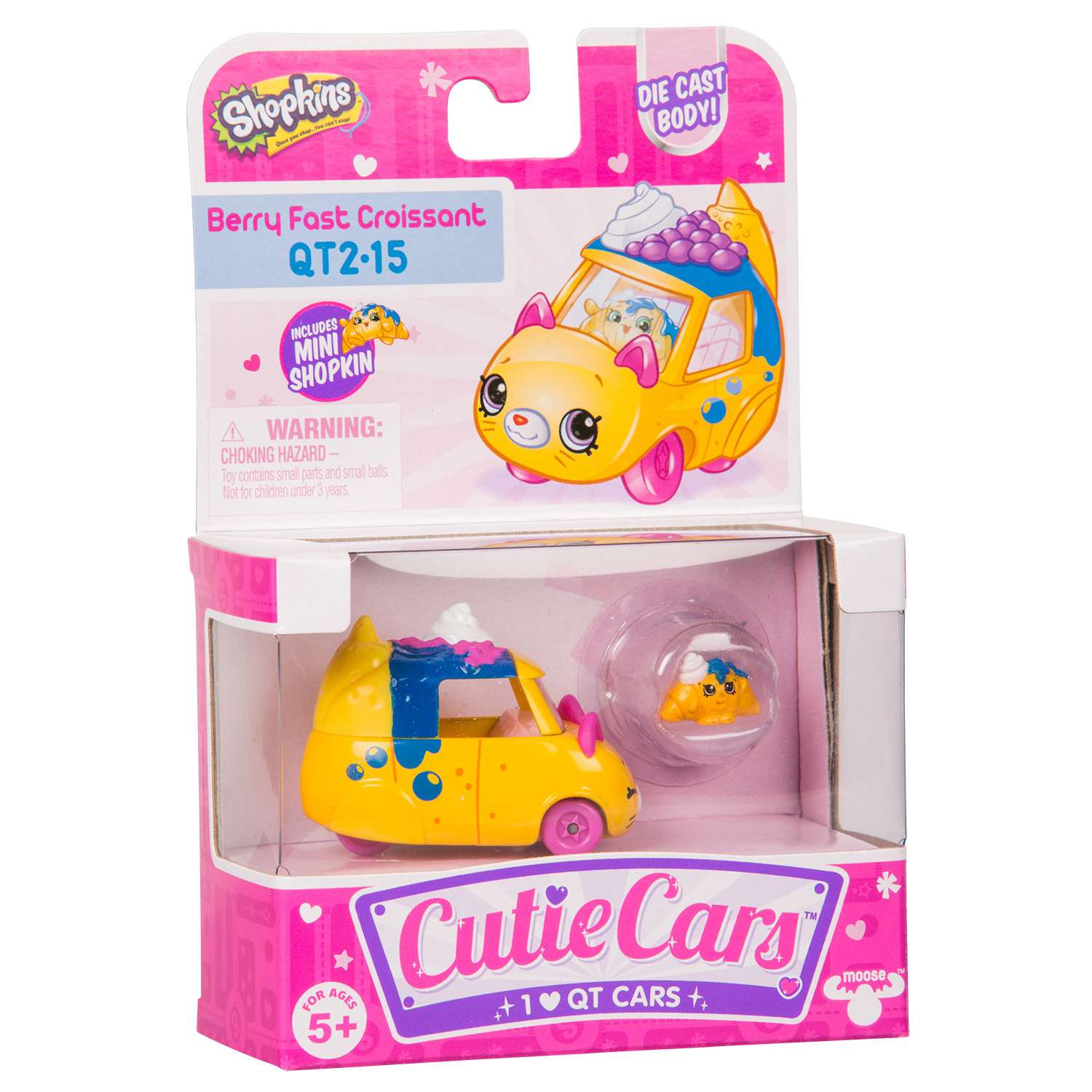 Машинка Cutie Cars с мини-фигуркой Shopkins S3 Ягодный Круассан 56749 - фото 4