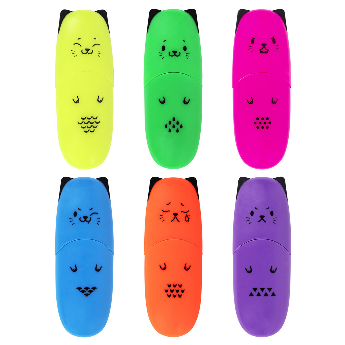 Текстовыделитель Brauberg Kids Cute cats Neon ассорти 152433 - фото 2