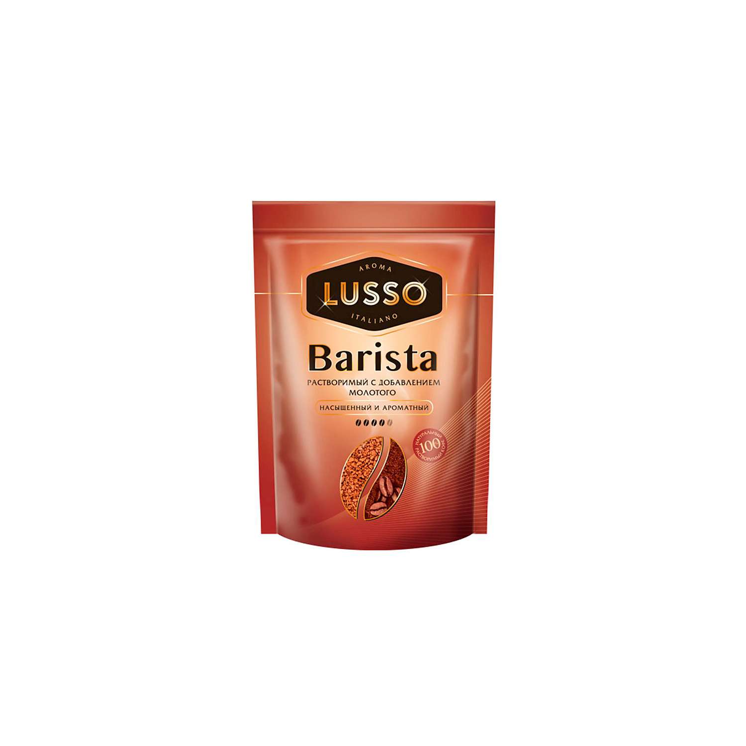 Кофе LUSSO растворимый с добавлением молотого 40 г 4 шт - фото 1