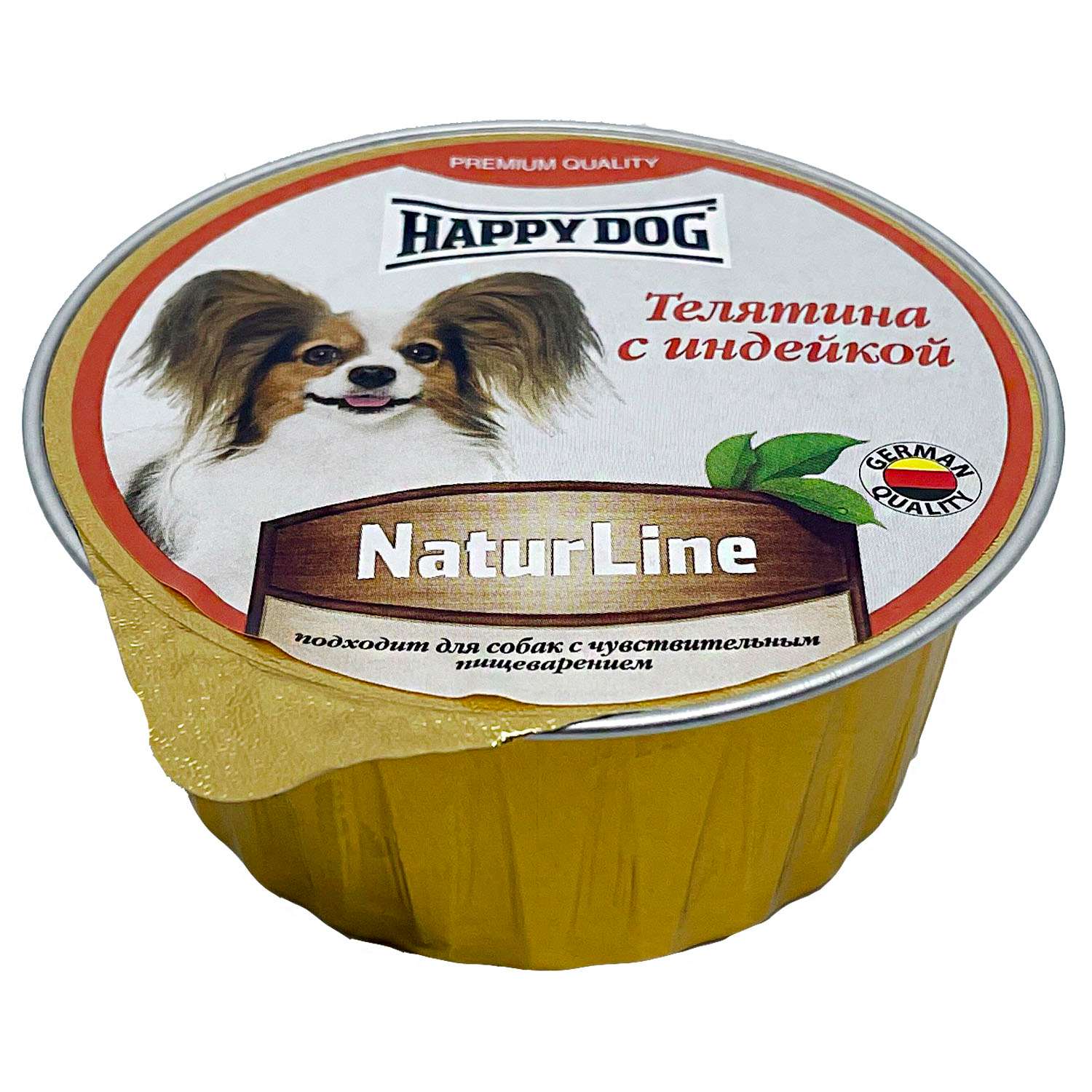 Корм для собак Happy Dog телятина с индейкой 125г - фото 1