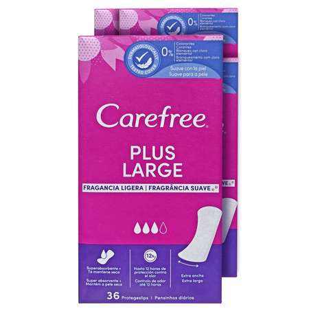 Прокладки гигиенические Carefree ежедневные 36 шт х 4 упаковки Plus large