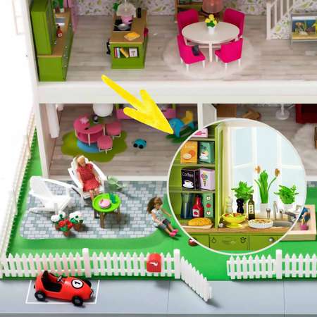 Мебель для домика Lundby смоланд Буфет 8предметов LB_60207700