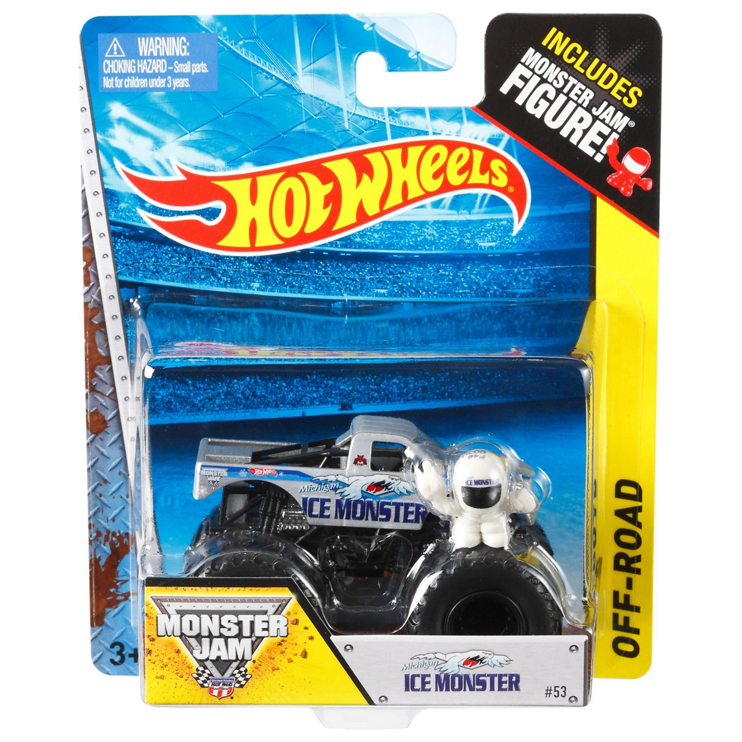 Машина Hot Wheels Monster Jam 1:64 Off-Road Ледяной монстр W4197 купить по  цене 88 ₽ в интернет-магазине Детский мир