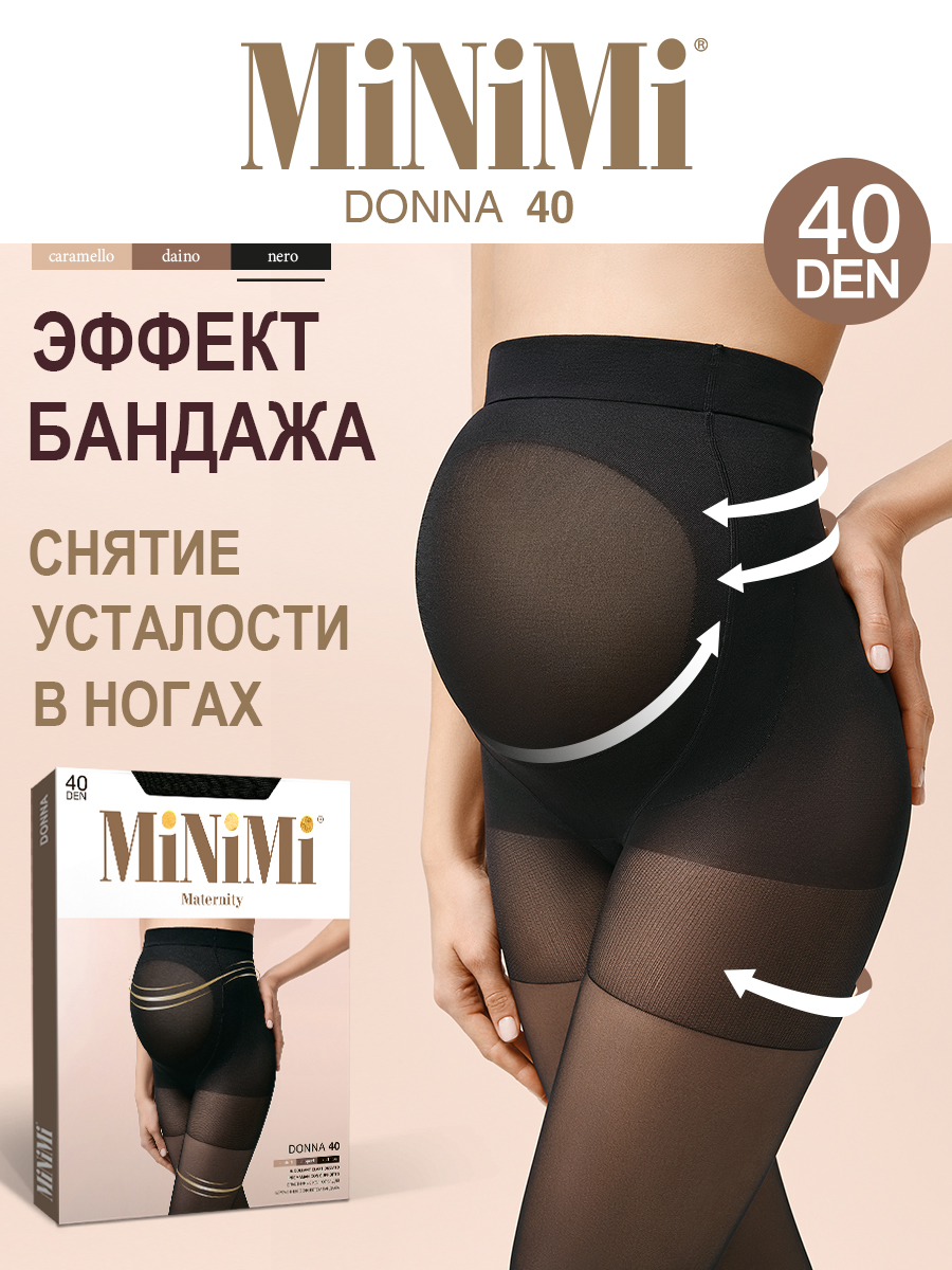 Колготки для беременных MiNiMi Mini DONNA 40 Nero - фото 2