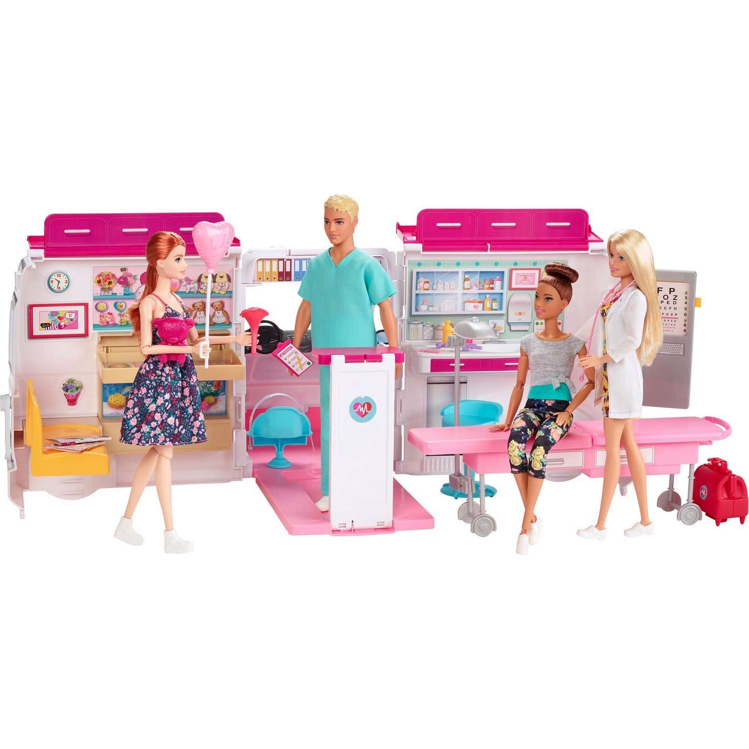 Набор игровой Barbie Кем быть? Клиника 2 куклы+машина скорой помощи GMG35 GMG35 - фото 4