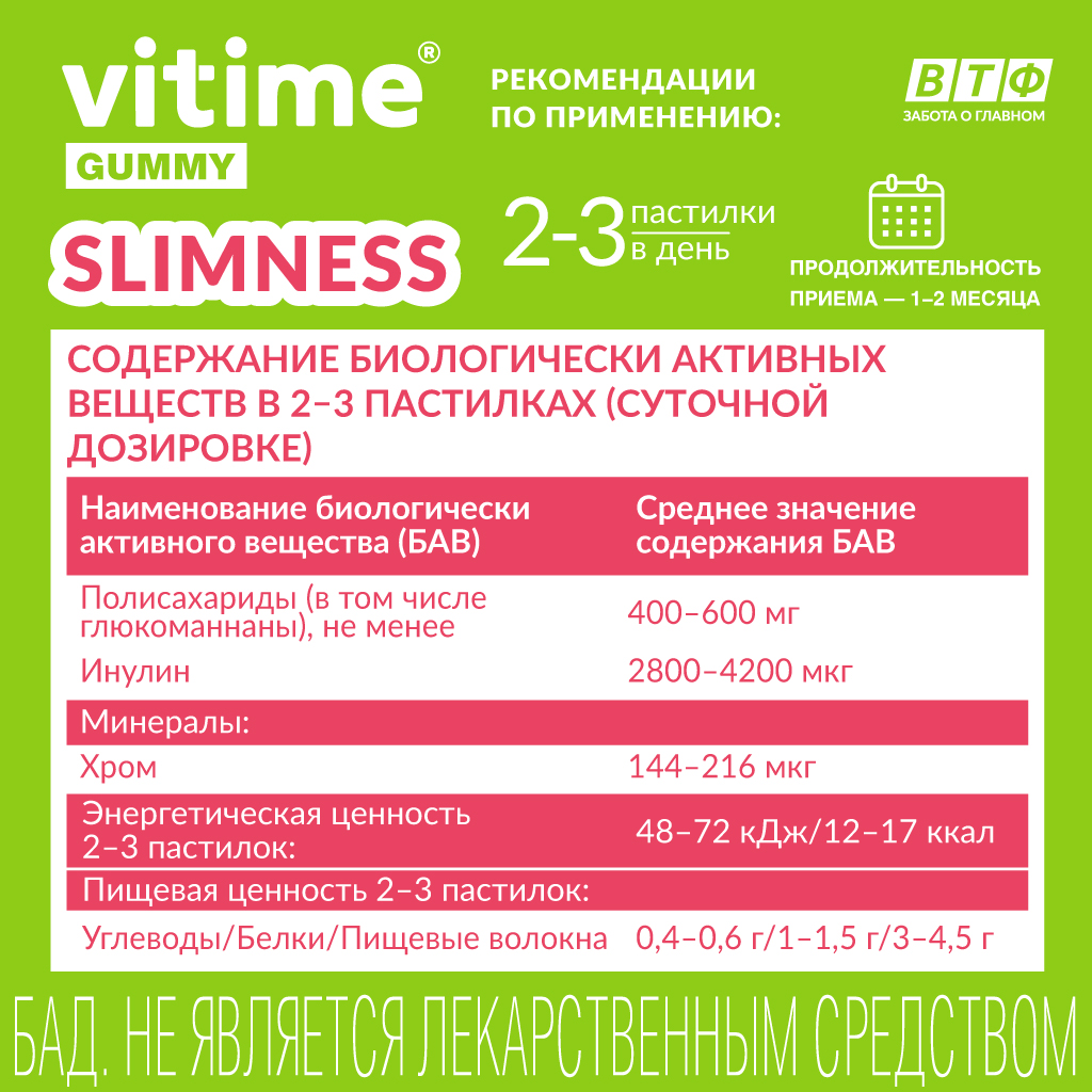 Мармеладные пастилки Slimness Vitime №15 в zip-пакете - фото 5