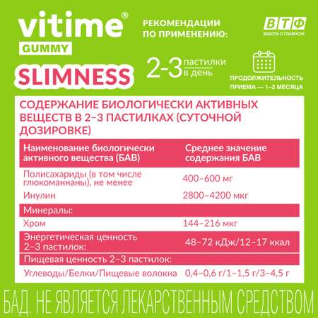 Мармеладные пастилки Slimness Vitime №15 в zip-пакете