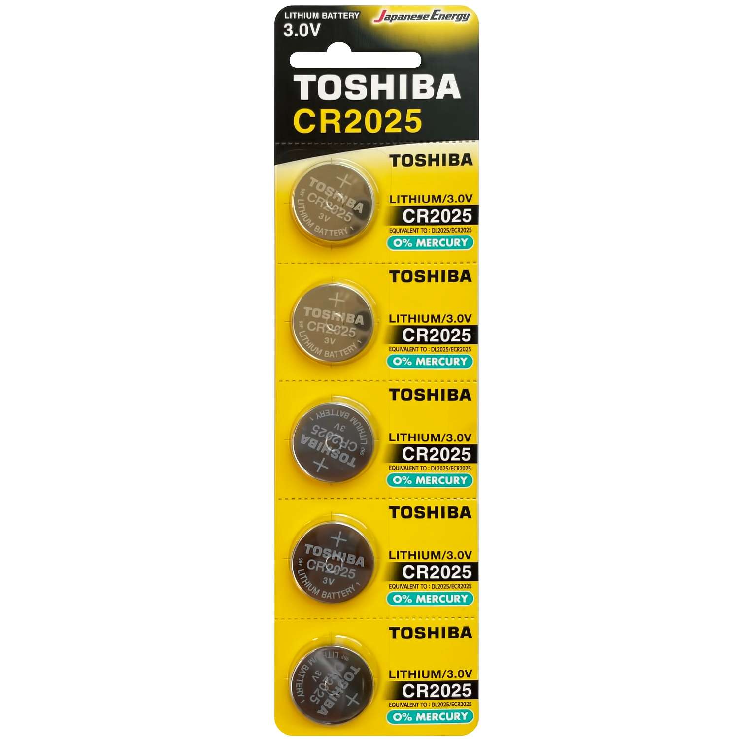 Батарейки Toshiba литиевые Таблетка Special 5шт CR2025 3V - фото 1