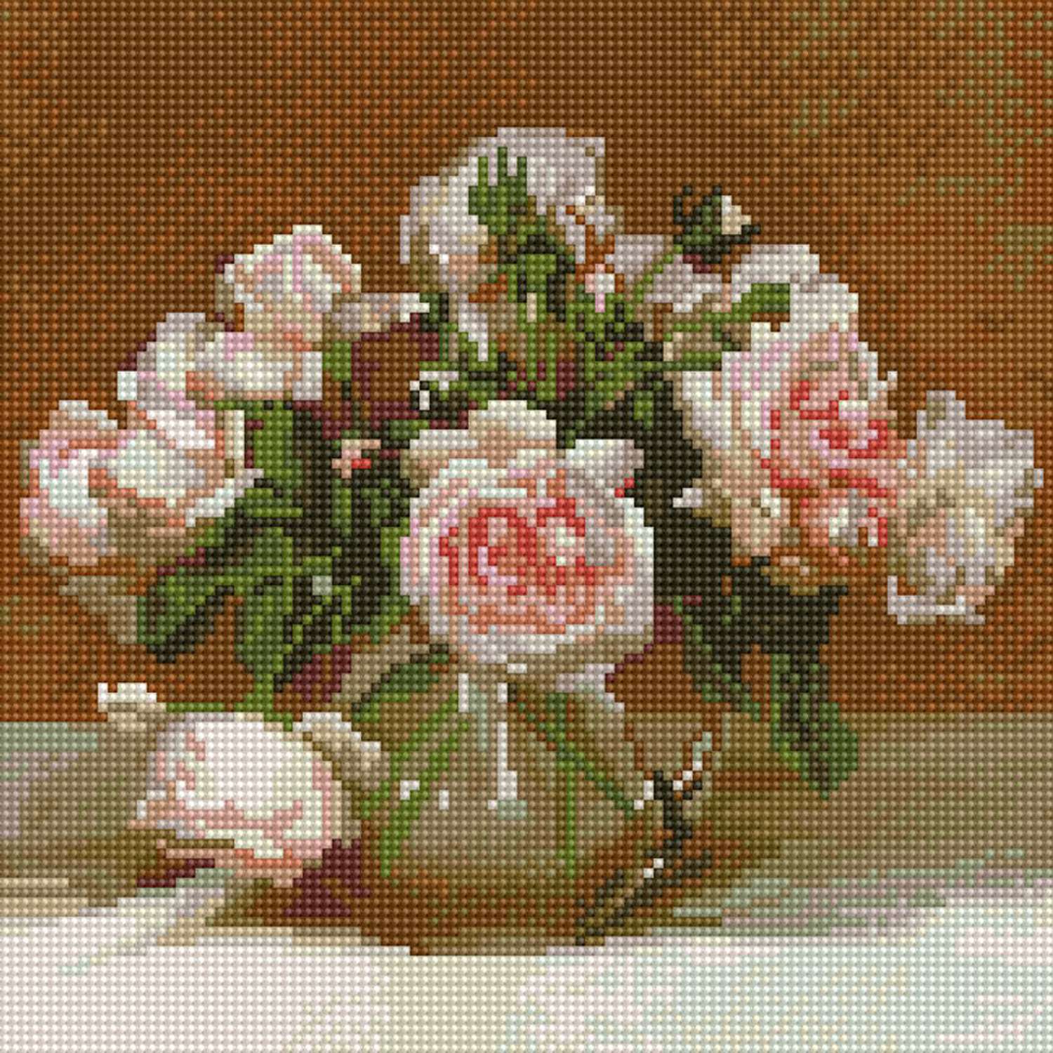 Картины мозаикой Molly Розовая симфония Бузин 26 цветов - фото 2