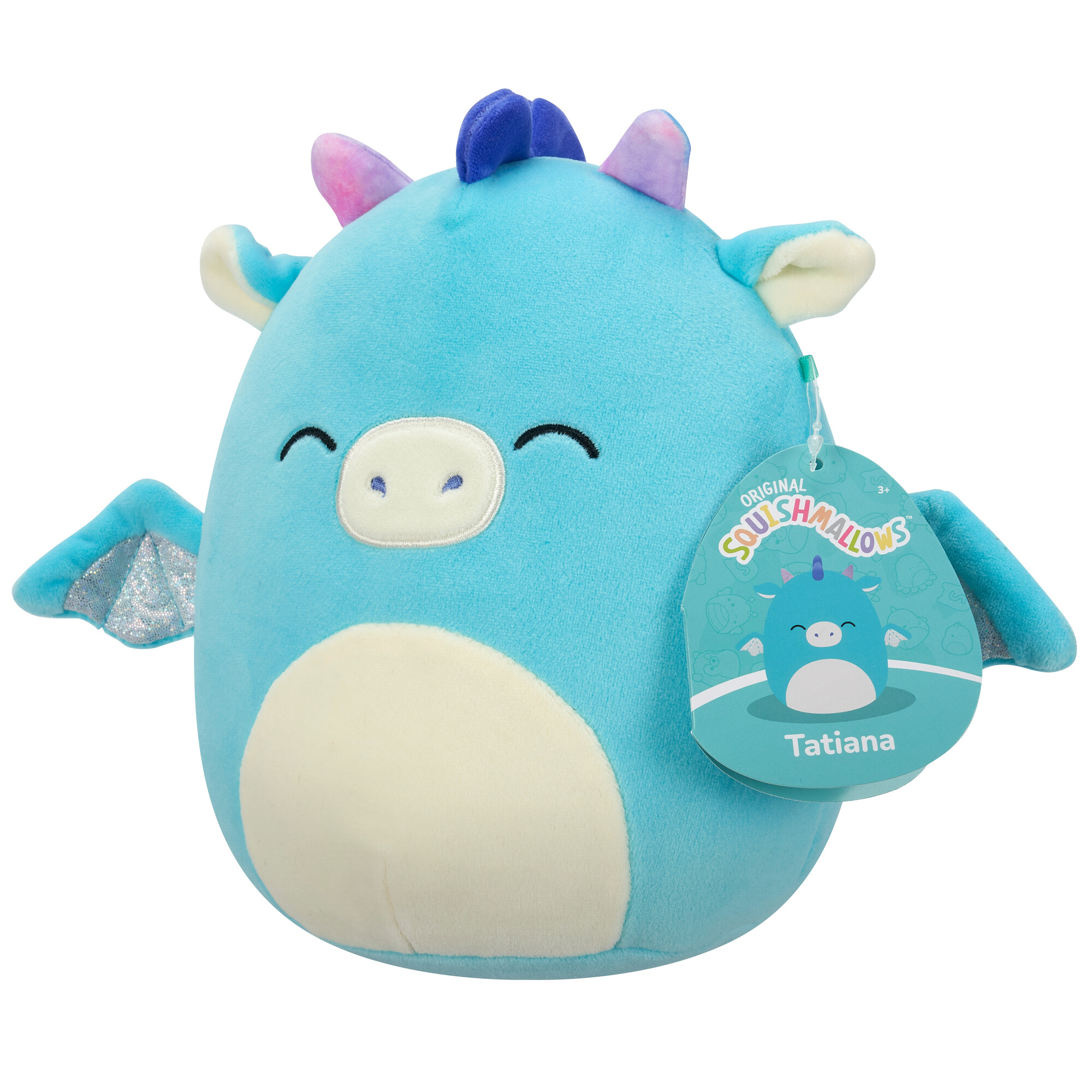 Игрушка мягкая Squishmallows Бирюзовый дракончик - фото 1