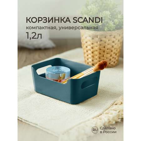 Корзинка универсальная Econova Scandi 1.2л синий