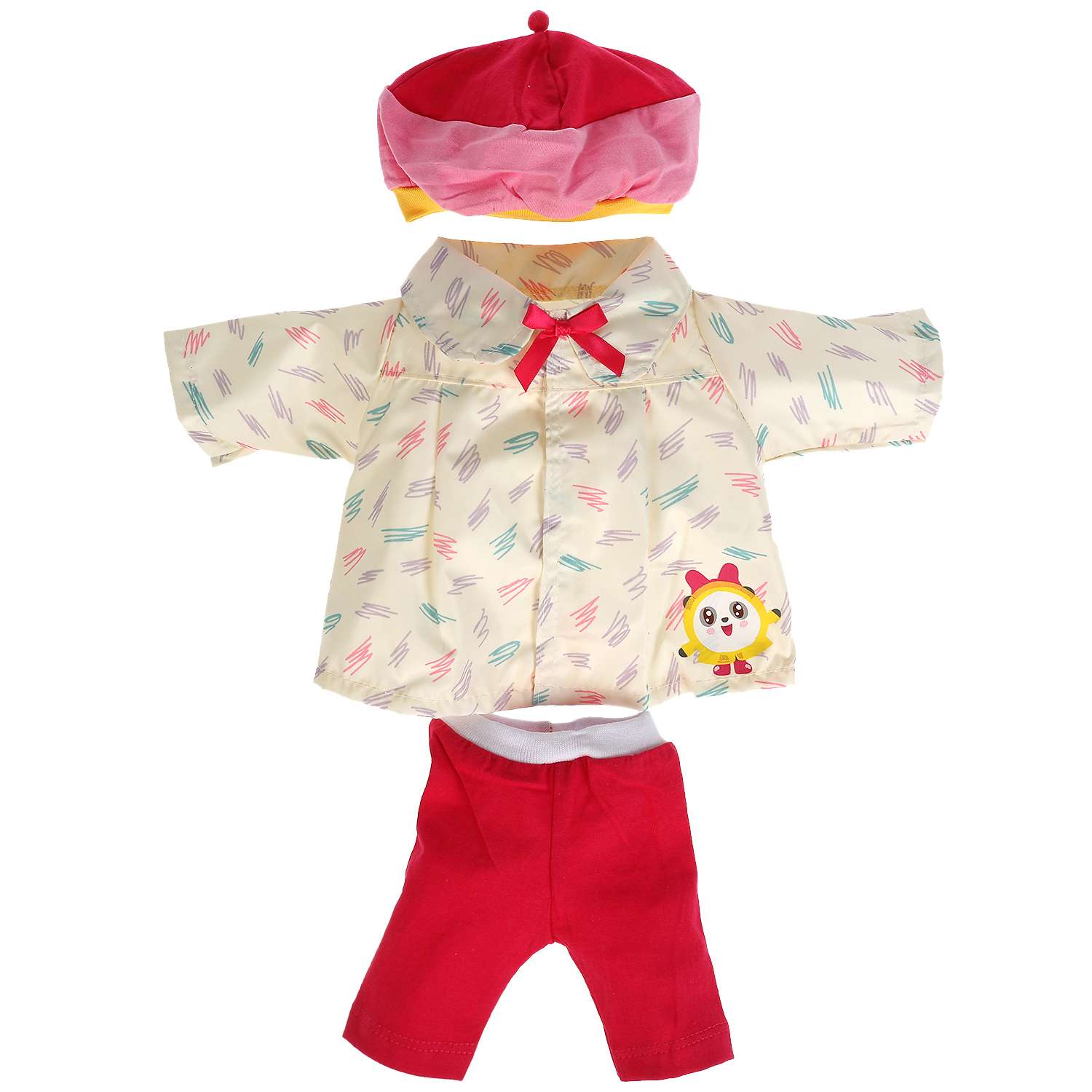 Одежда для кукол Карапуз 40-42 см Малышарики костюм с принтом панда 317415 317415 - фото 1