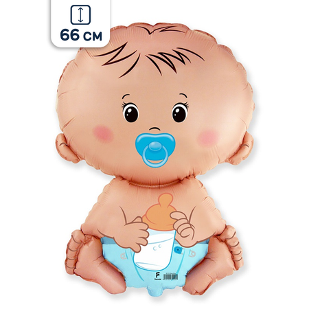 Воздушный шар Flexmetal Малыш новорожденный 66 см