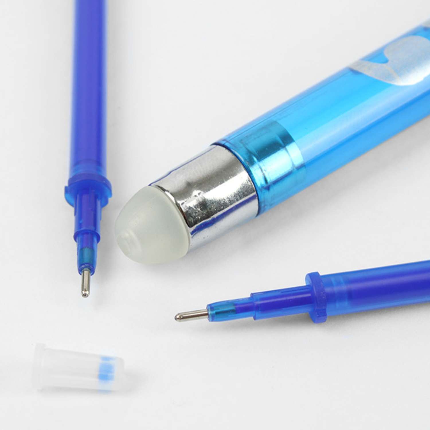 Ручка гелевая Darvish синяя со стираемыми чернилами в наборе 9 стержней - фото 4