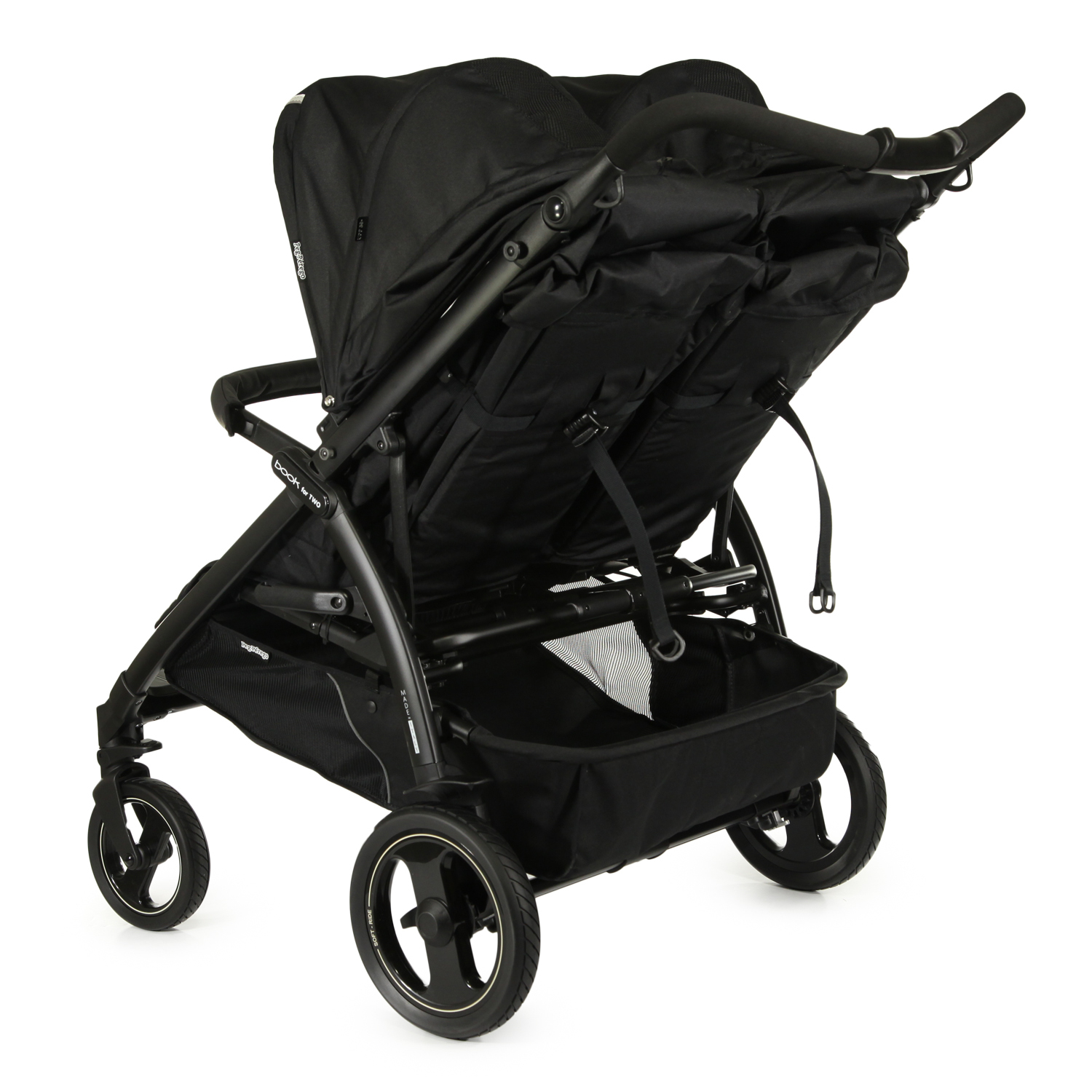 Коляска прогулочная для близнецов Peg-Perego Book For Two Classic Black - фото 8