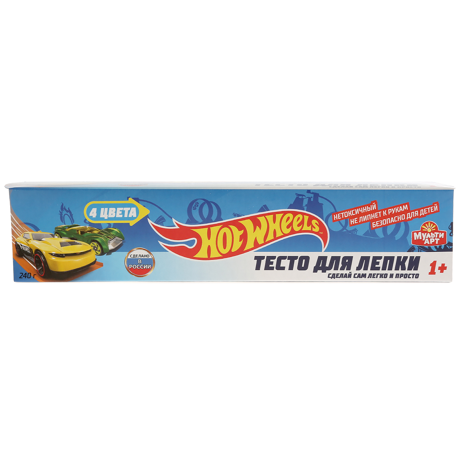 Тесто для лепки МультиАРТ Hot Wheels 4 цвета по 60 гр 303775 - фото 3