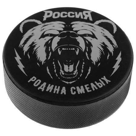Шайба хоккейная ONLITOP взрослая «Россия». d=7.5 см. h=2.5 см. 170 г