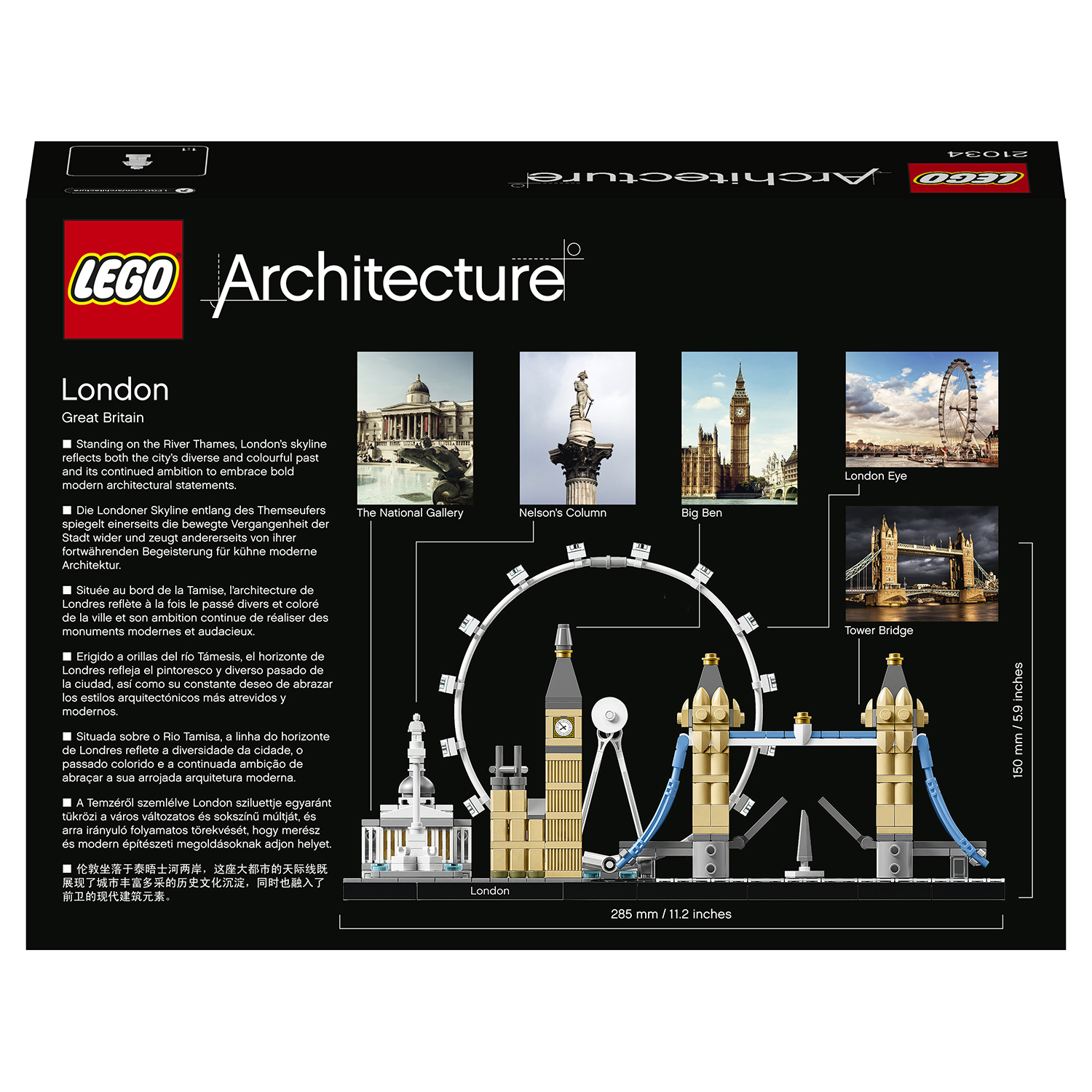 Конструктор LEGO Architecture Лондон 21034 купить по цене 3779 ₽ в  интернет-магазине Детский мир