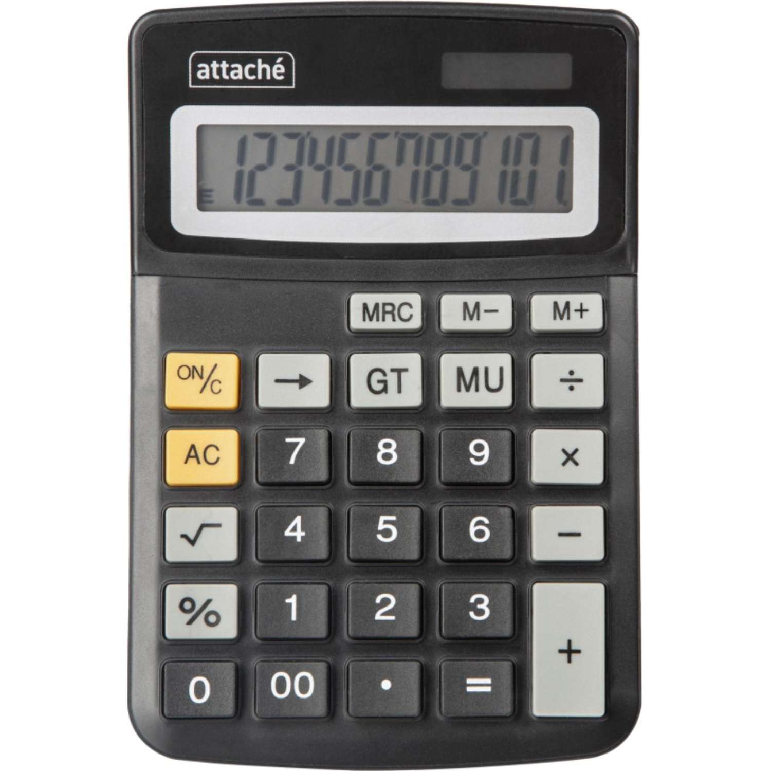Калькулятор Attache настольный компактный 12ти разрядный черный 1 шт - фото 1