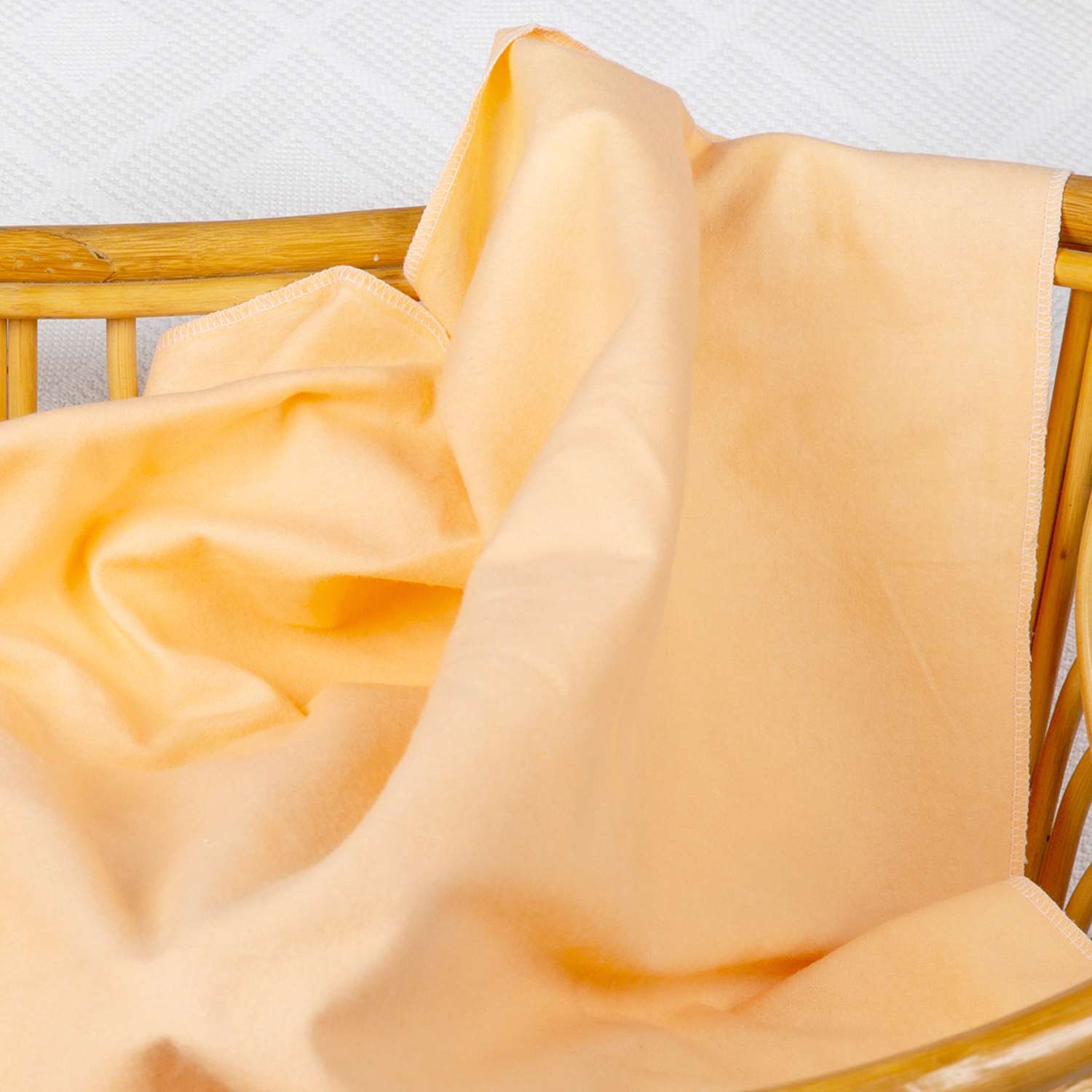 Пеленка фланелевая Чудо-Чадо для новорожденных «Тональность» персик/желтый 75х120см 2 шт - фото 5