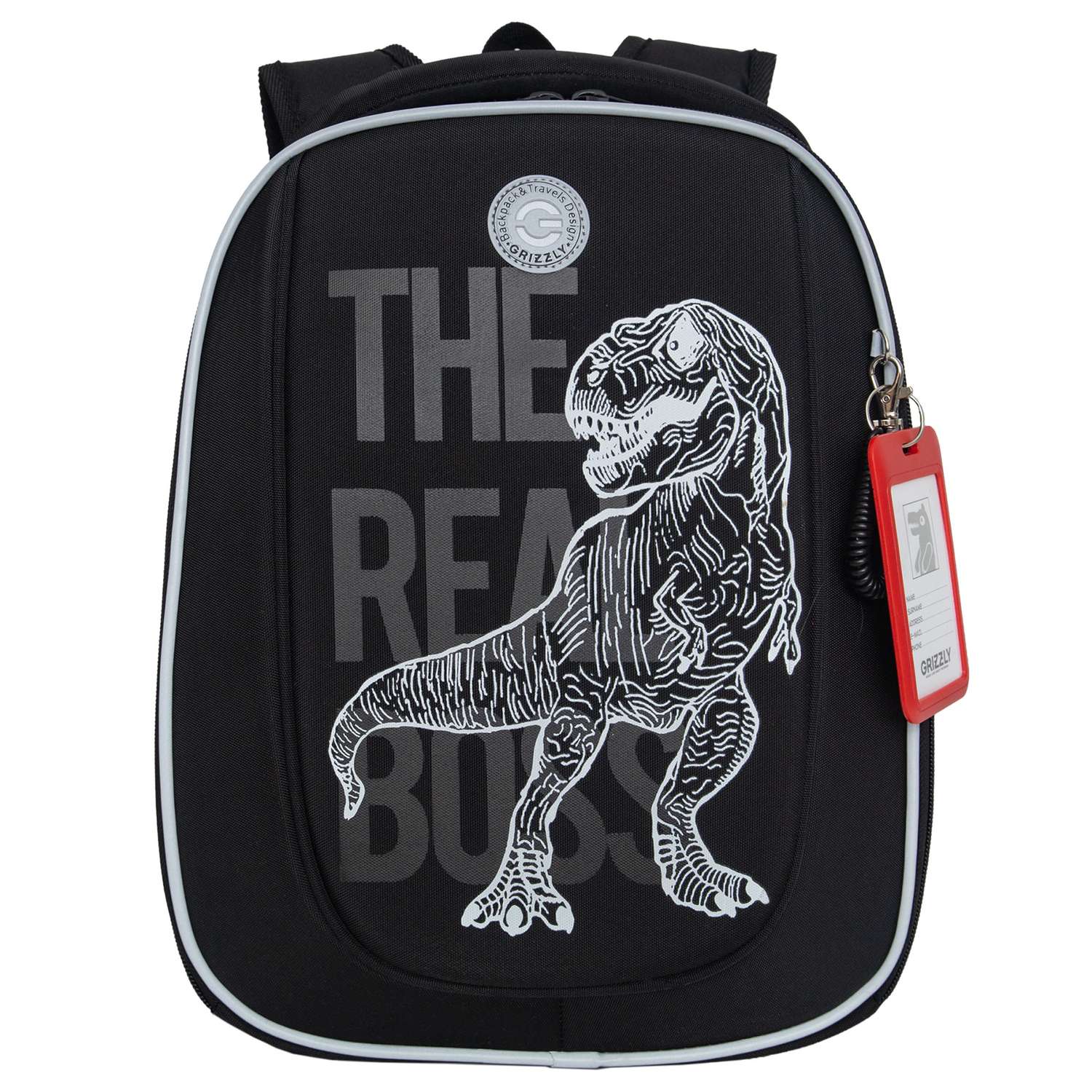 Рюкзак школьный Grizzly Черный RAf-493-2/1 - фото 1