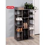 Обувница стеллаж LETTA Ultra Plus Цвет Цемент темный молет 690х1184х348