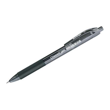 Ручка гелевая автоматическая BERLINGO Classic Gel черная 05мм грип набор 12 шт