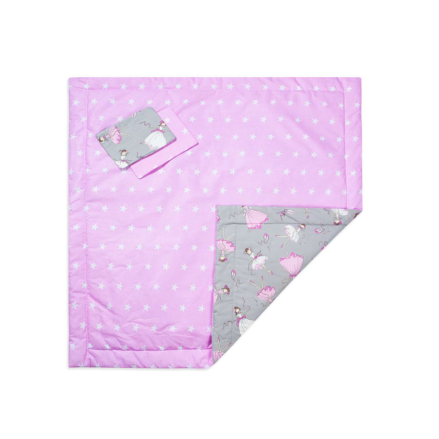 Конверт-одеяло Чудо-чадо для новорожденного на выписку Времена года балерины/серый - фото 3