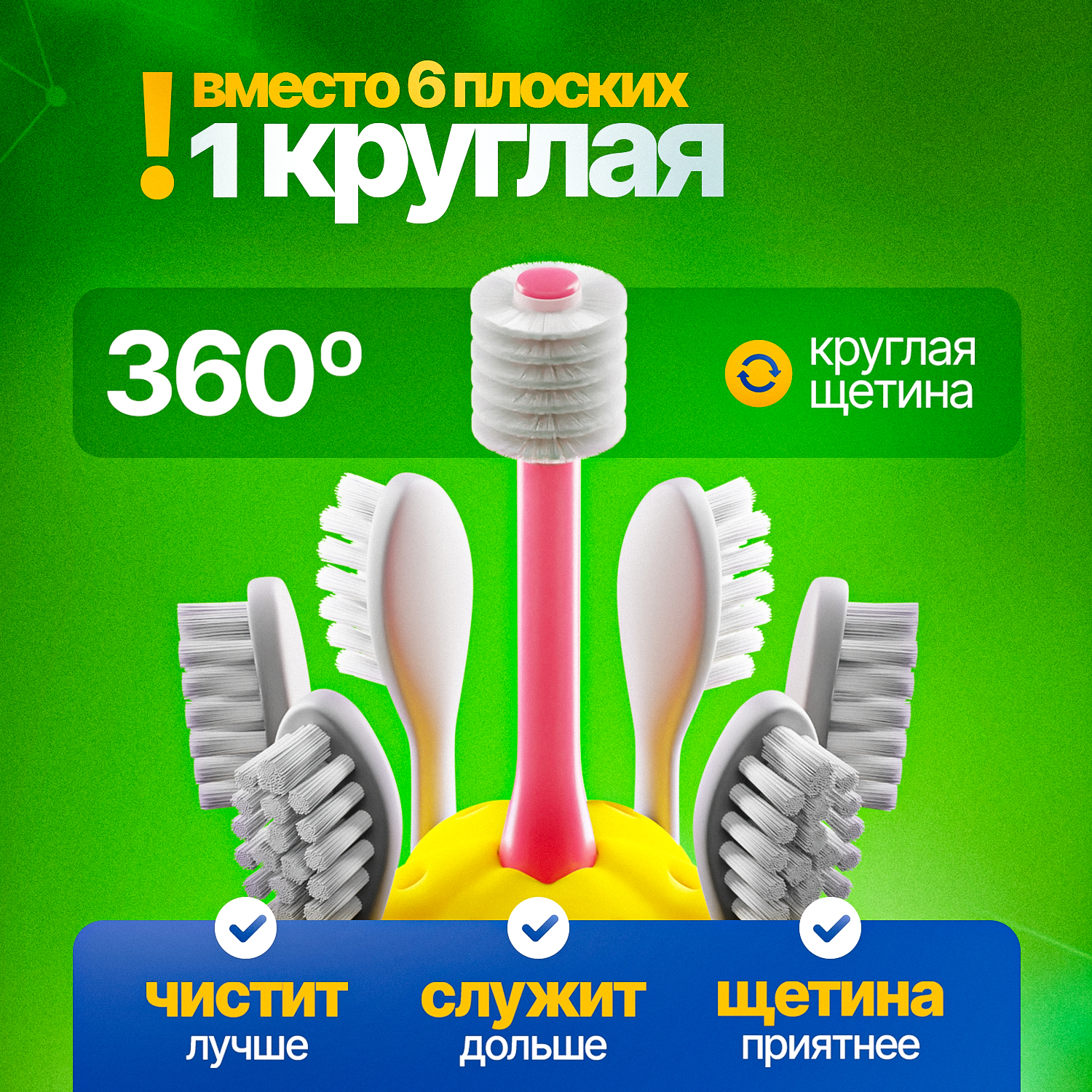 Детская зубная щетка Mega Ten kids sonic Step 1 0-2г. Коралловый - фото 5