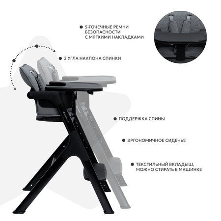 Стульчик растущий Olsson Loft Black HC802