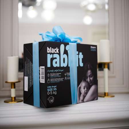 Подгузники Black Rabbit 0-5 кг XS 32 шт