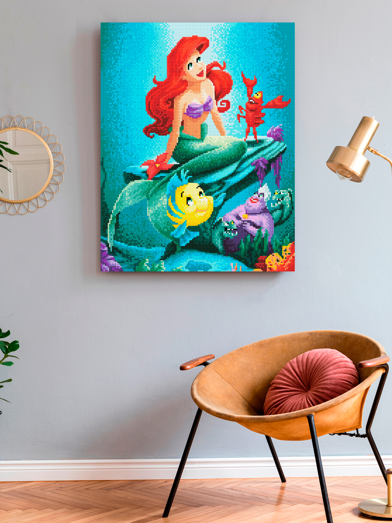 Алмазная мозаика Art on Canvas холст на подрамнике 40х50 см Русалочка - фото 3