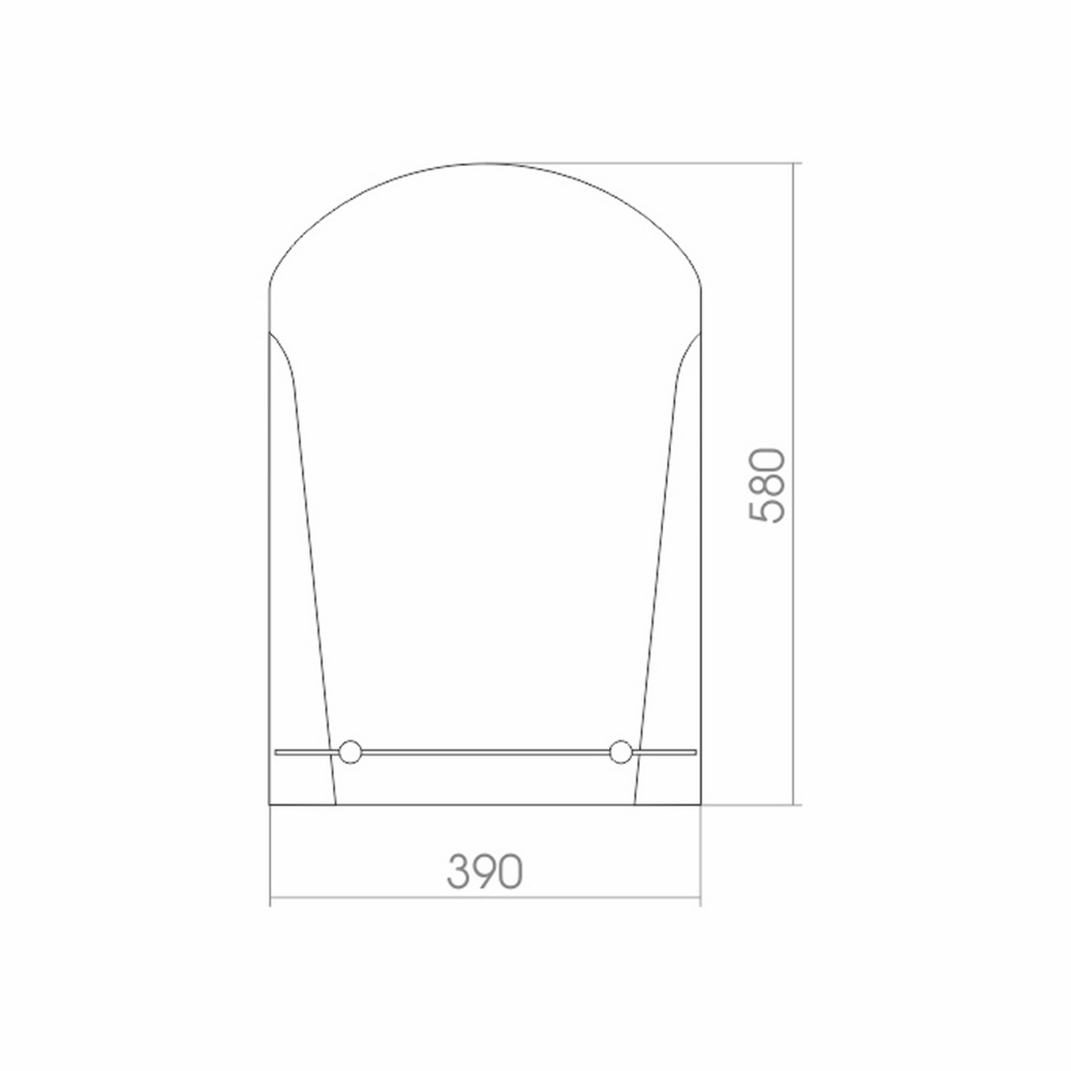 Зеркало настенное Mixline арка 390х580 мм с полкой влагостойкое - фото 2