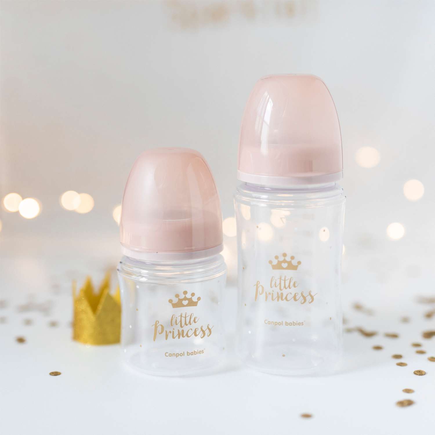 Бутылочка для кормления Canpol Babies EasyStart Royal Baby PP с широким горлышком 240мл с 3месяцев Розовый - фото 5