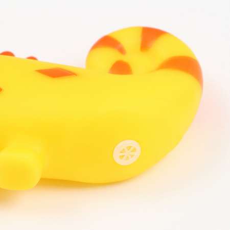 Игрушка Пижон пищащая «Хамелеон» для собак 19 см жёлтая