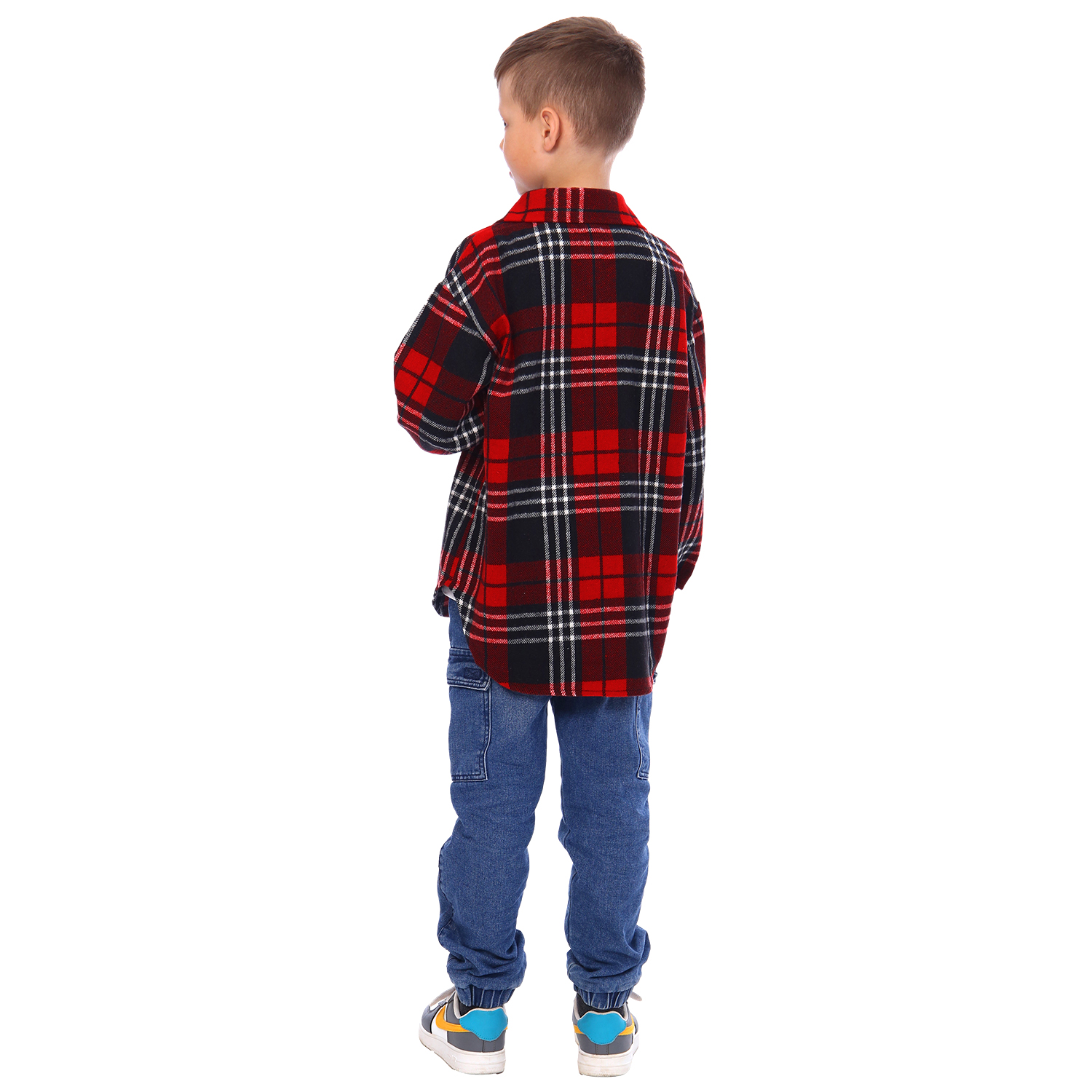 Рубашка Детская Одежда 4104Пэ/красный_черный - фото 6