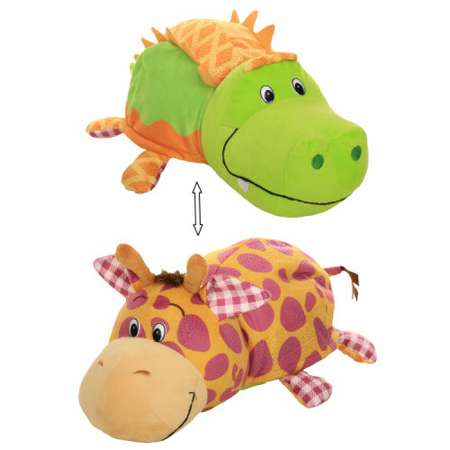 Мягкая игрушка Вывернушка Ням-Ням 2 в 1 Крокодильчик и Жираф с ароматами